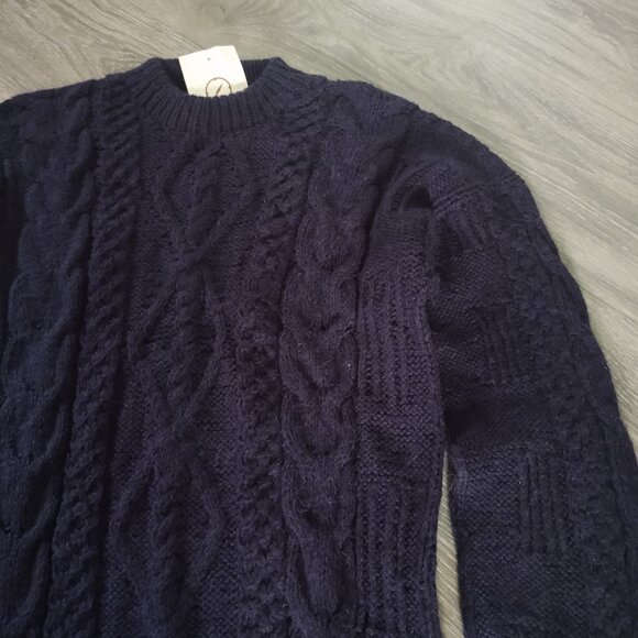 NWT Gamboa Alpaca Sweater for Men Hand Knitted Cabled Sweater - Picture 3 of 12